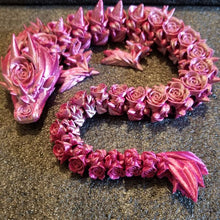 Load image into Gallery viewer, 3d printed Articulating Rose Dragon designed by Cinderwing3d