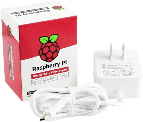 White Raspberry Pi Official power supply